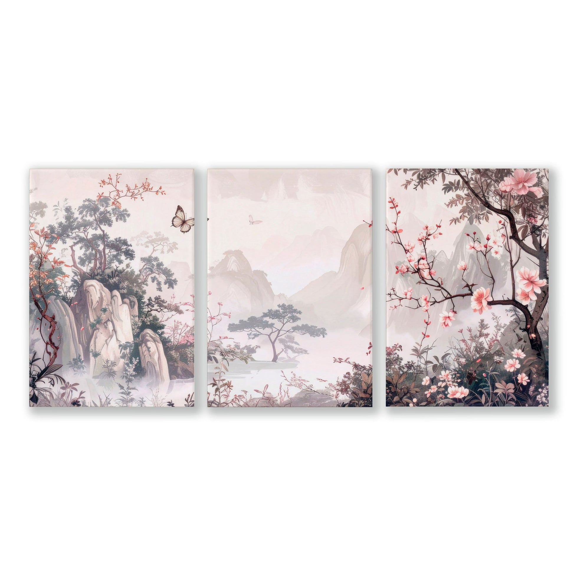 Framed Artworks | Set of 3 Chinoiserie Wall art Prints