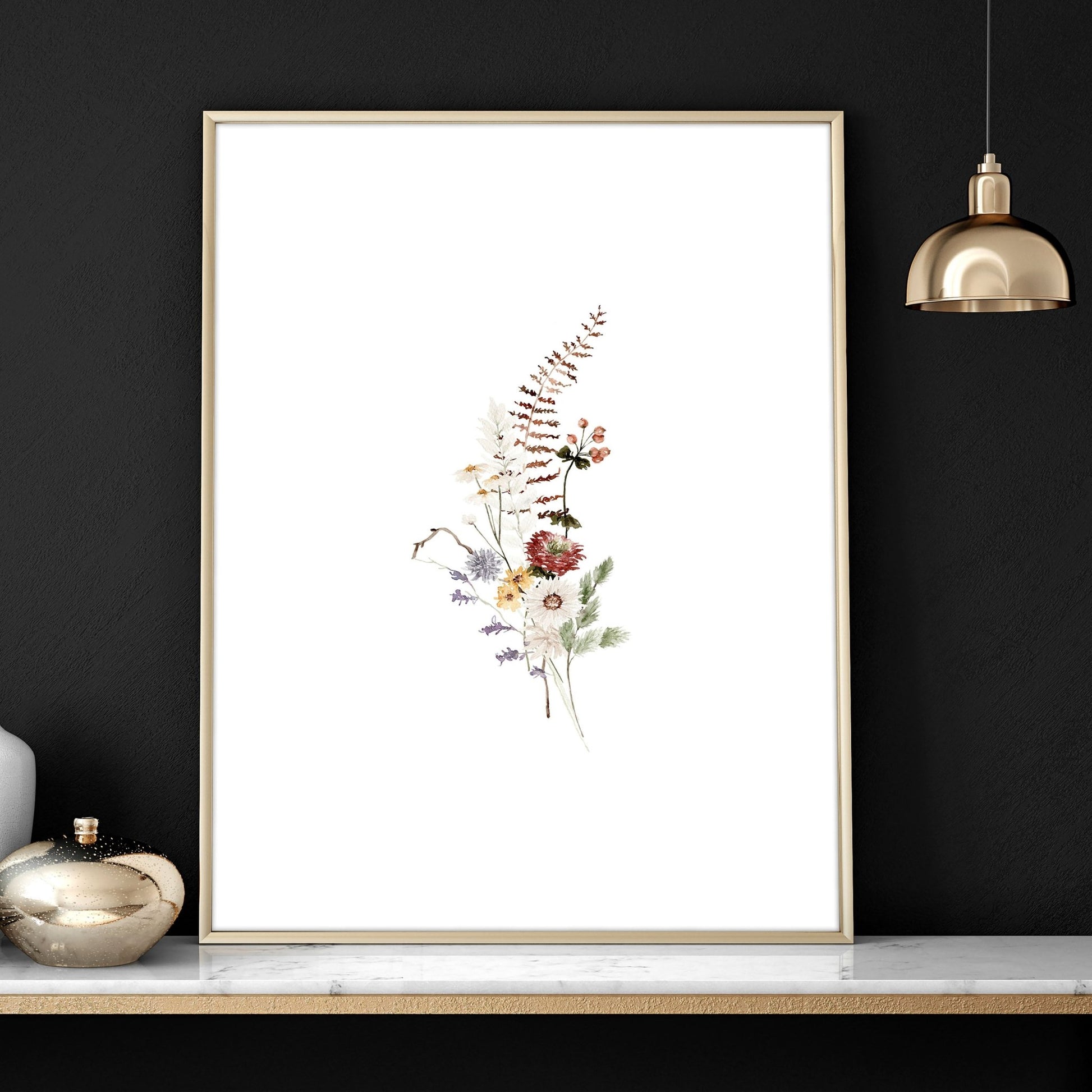 Framed Floral Prints | Set of 3 wall art prints