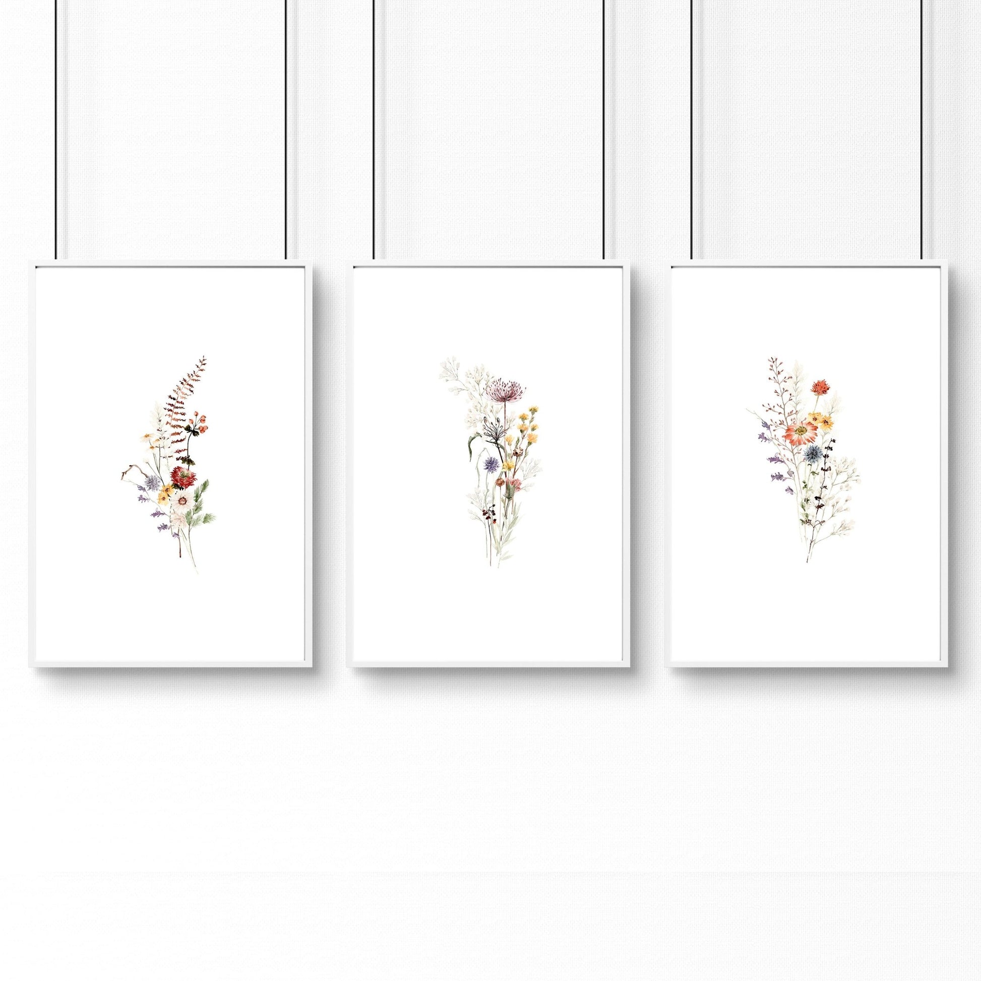 Framed Floral Prints | Set of 3 wall art prints