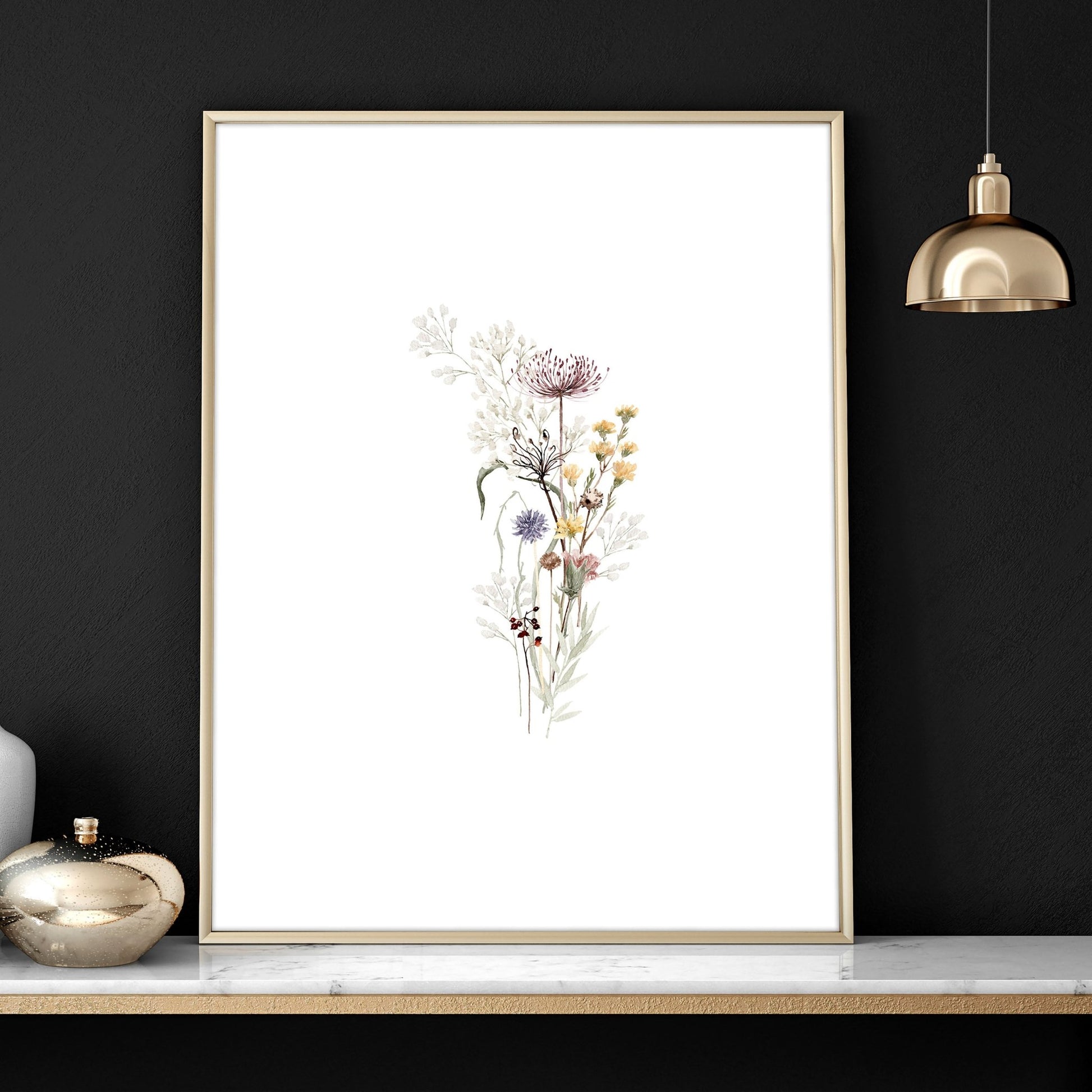 Framed Floral Prints | Set of 3 wall art prints