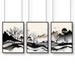 Framed Landscape Wall Art | Set of 3 wall art prints