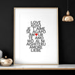 Valentines gift for her | framed wall art for living room