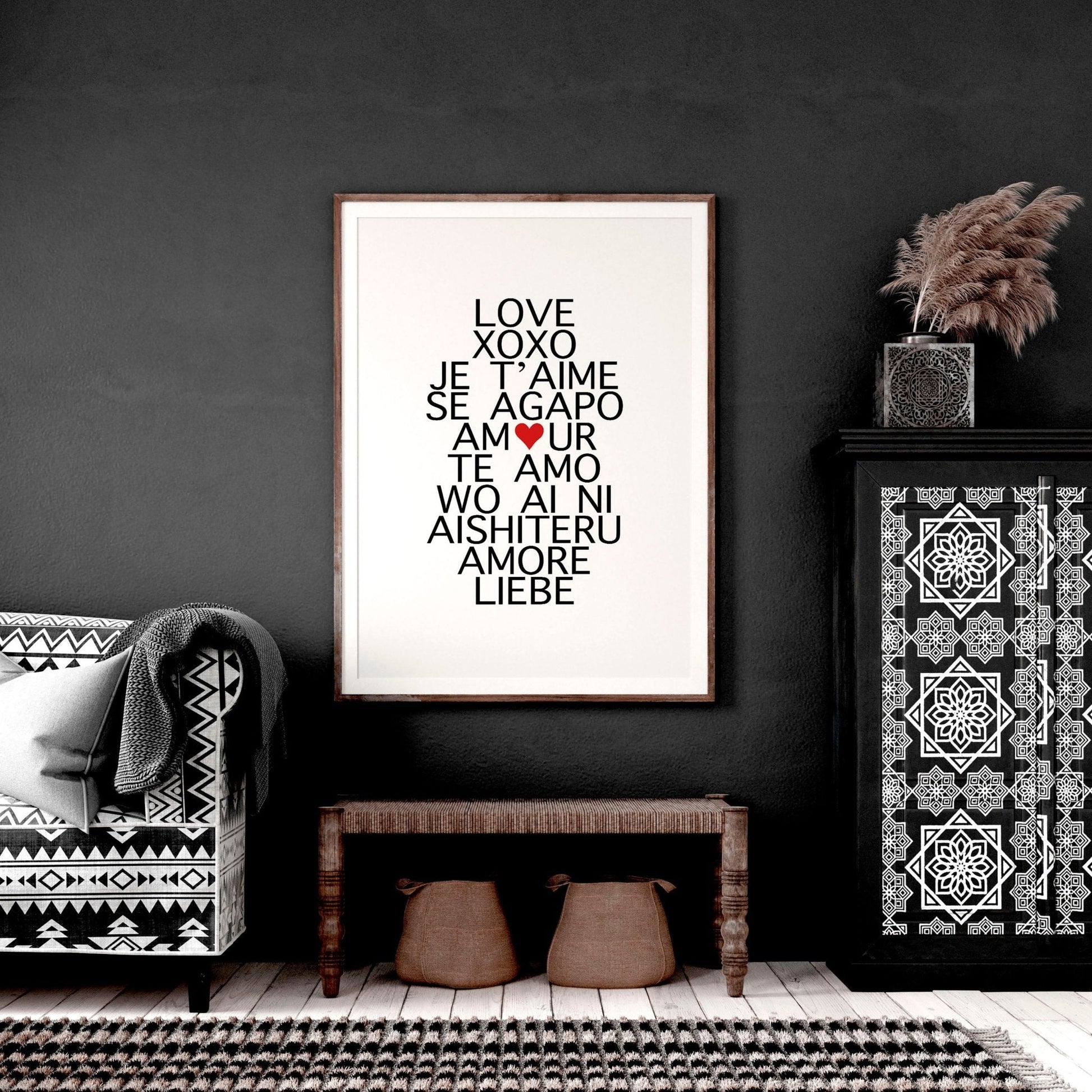 Valentines gift for her | framed wall art for living room