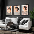Framed Pictures For The Living Room | Set of 3 Boho Women Wall art Prints