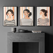 Framed Pictures For The Living Room | Set of 3 Boho Women Wall art Prints
