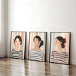 Framed Pictures For The Living Room | Set of 3 Boho Women Wall art Prints
