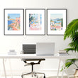 Framed Print Wall | Set of 3 Beach Decor Wall art Prints