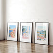 Framed Print Wall | Set of 3 Beach Decor Wall art Prints