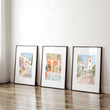 Framed Printed Artwork | Set of 3 Beach Decor Wall art Prints