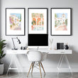 Framed Printed Artwork | Set of 3 Beach Decor Wall art Prints