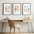 Framed Printed Artwork | Set of 3 Beach Decor Wall art Prints