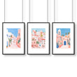 Framed Prints Art | Set of 3 Beach Decor Wall art Prints