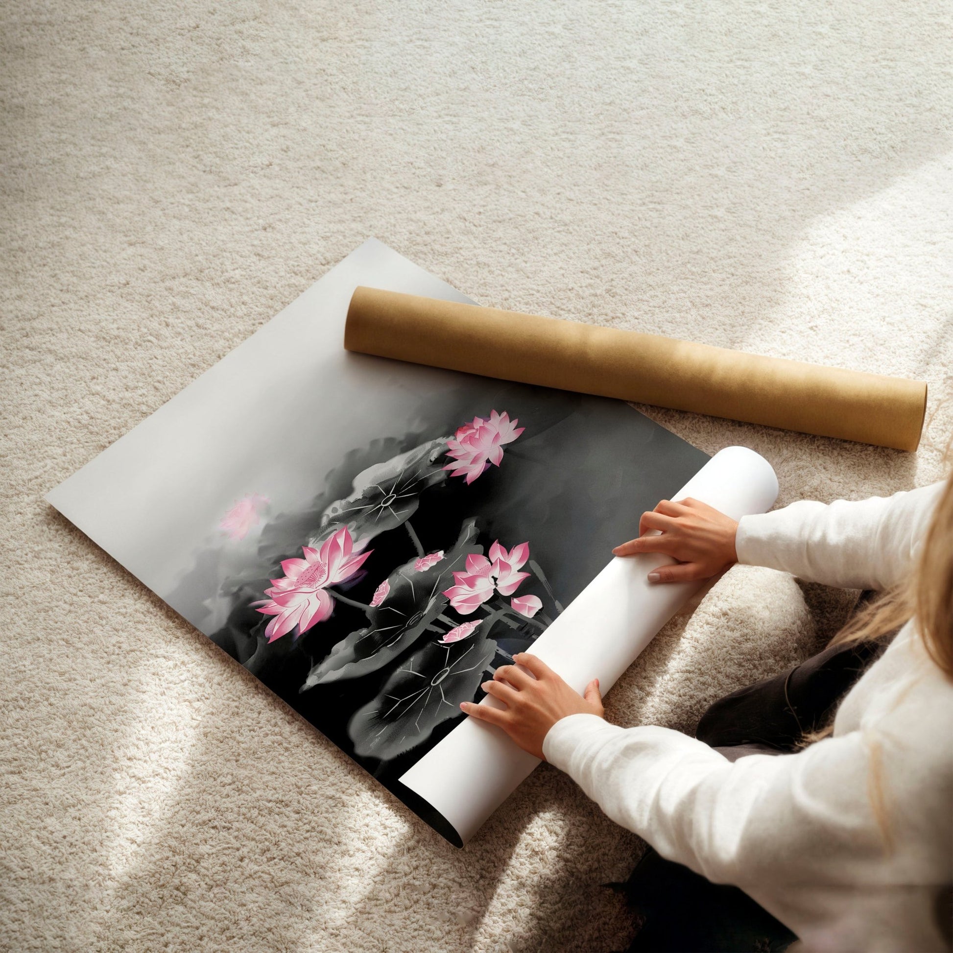 Framed Prints Wall | Set of 3 Asian Inspired Wall art Prints