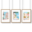 Framed Wall Art Large | Set of 3 Beach Decor Wall art Prints