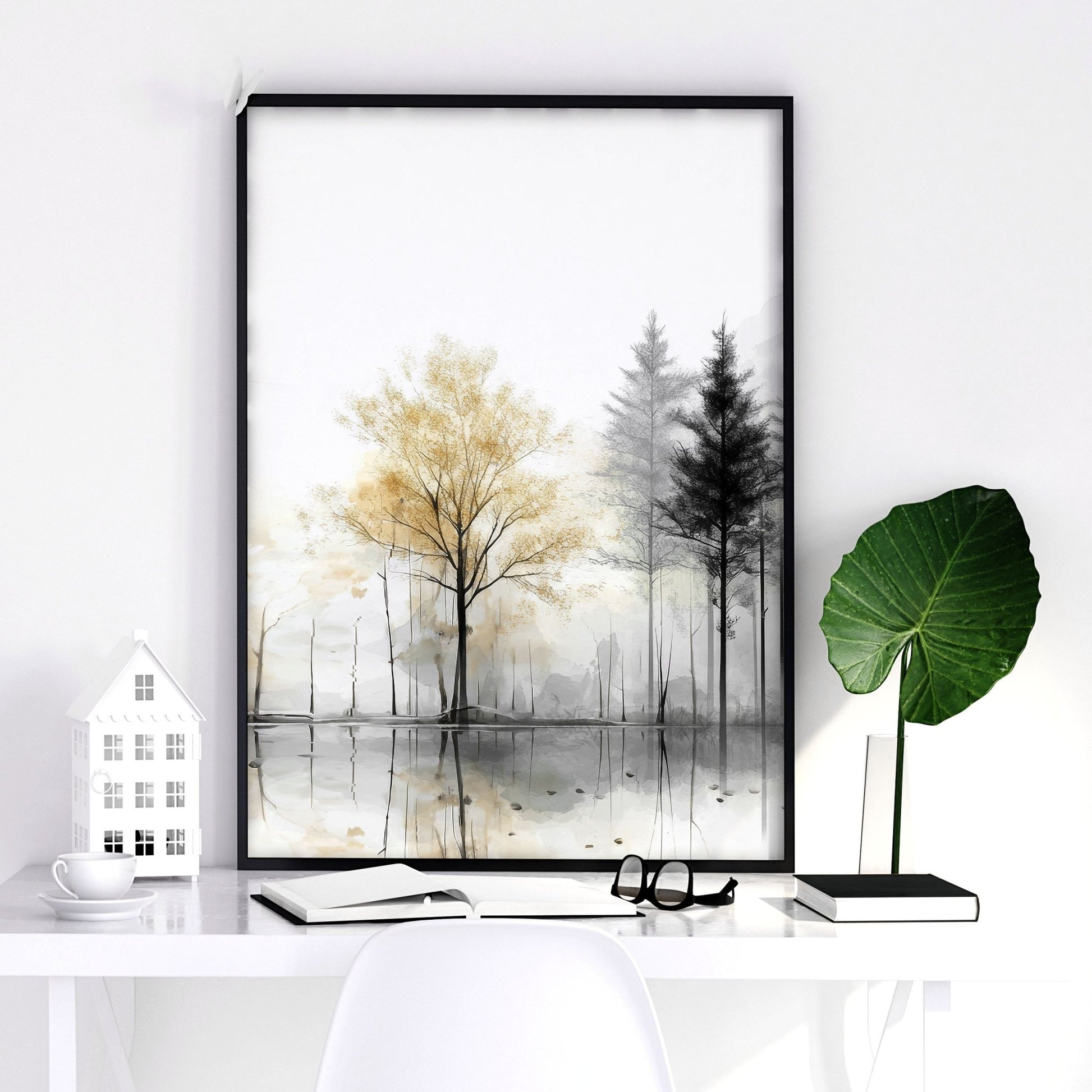 Framed Wall Art Set of 3 | Set of 3 Asian Inspired Wall art Prints