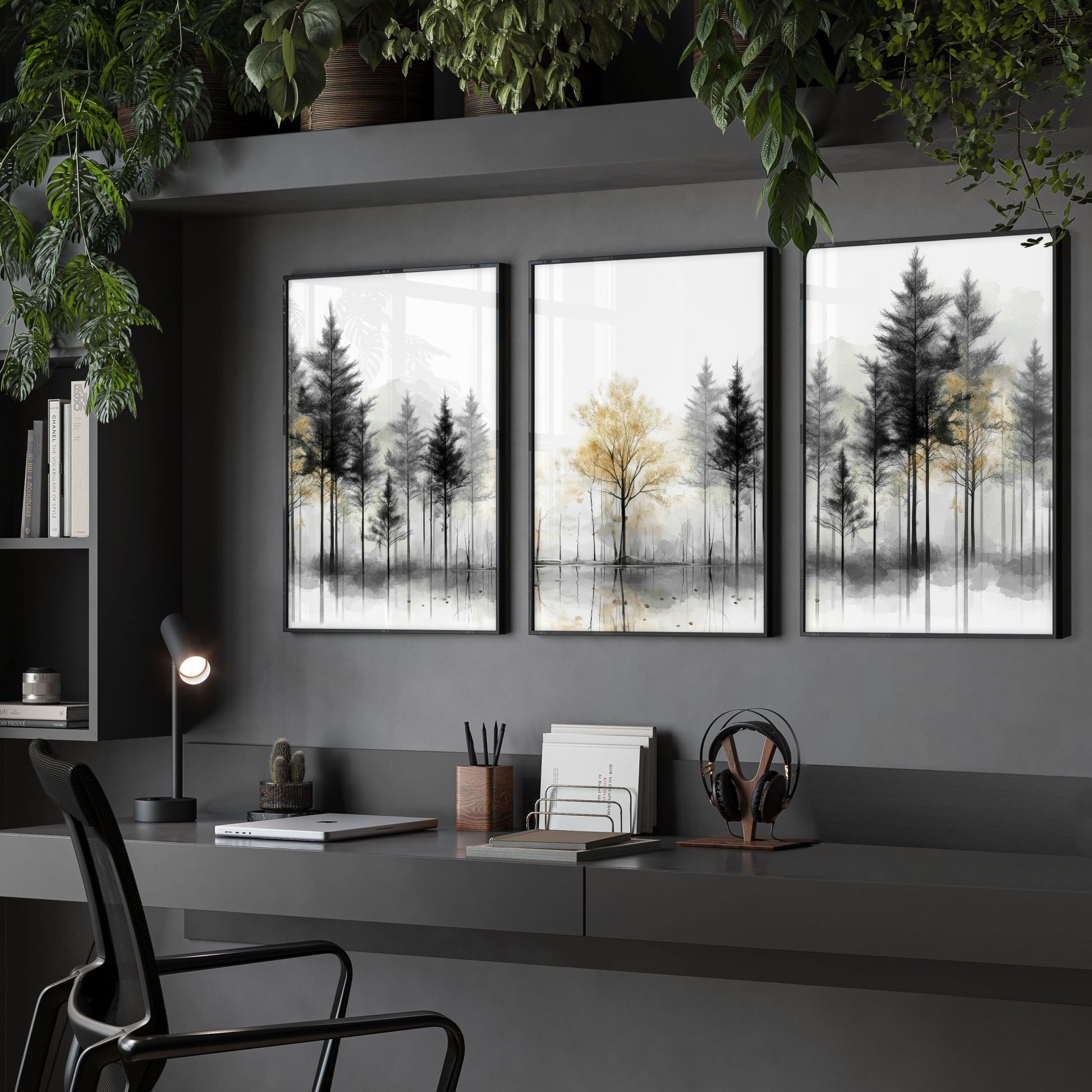 Framed Wall Art Set of 3 | Set of 3 Asian Inspired Wall art Prints