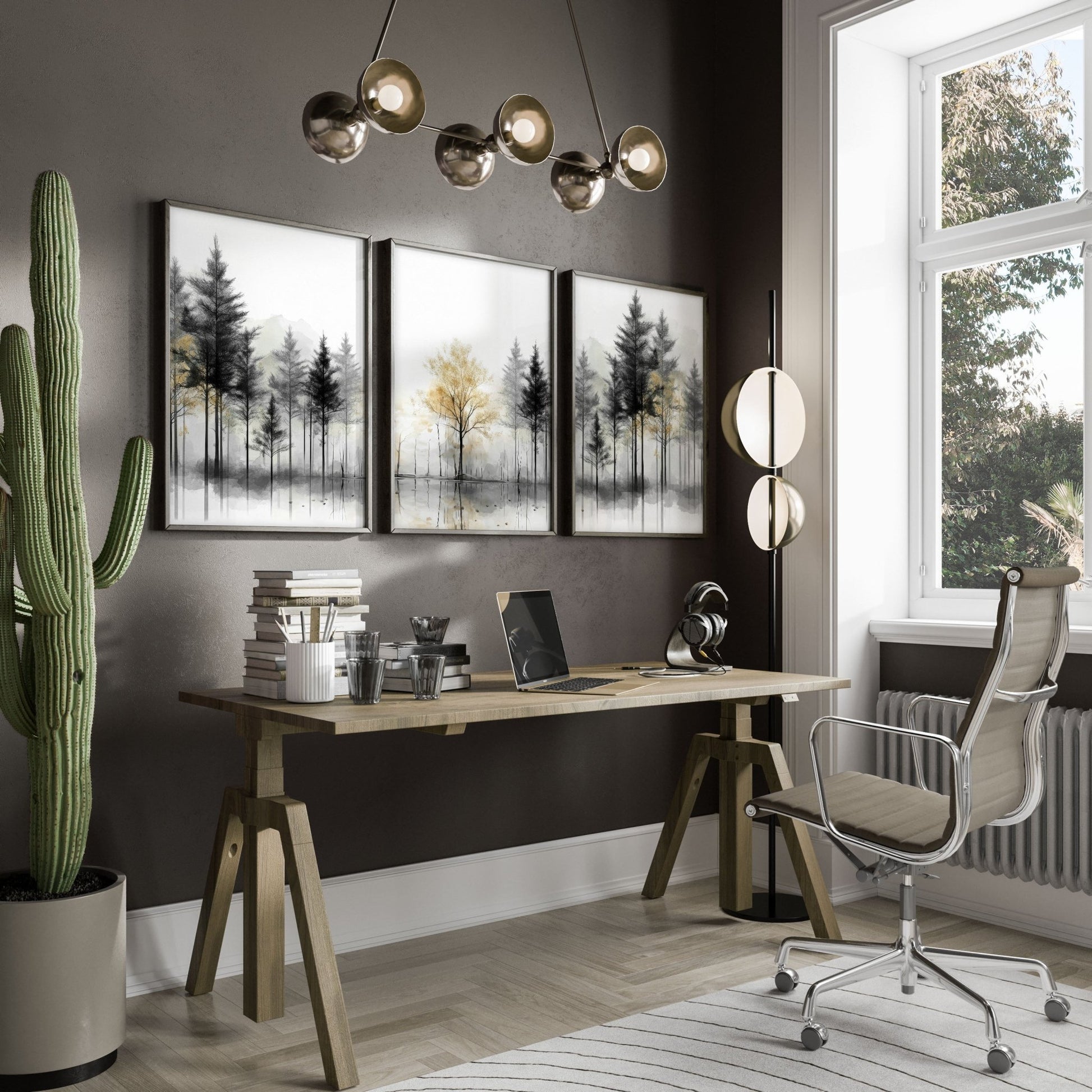 Framed Wall Art Set of 3 | Set of 3 Asian Inspired Wall art Prints