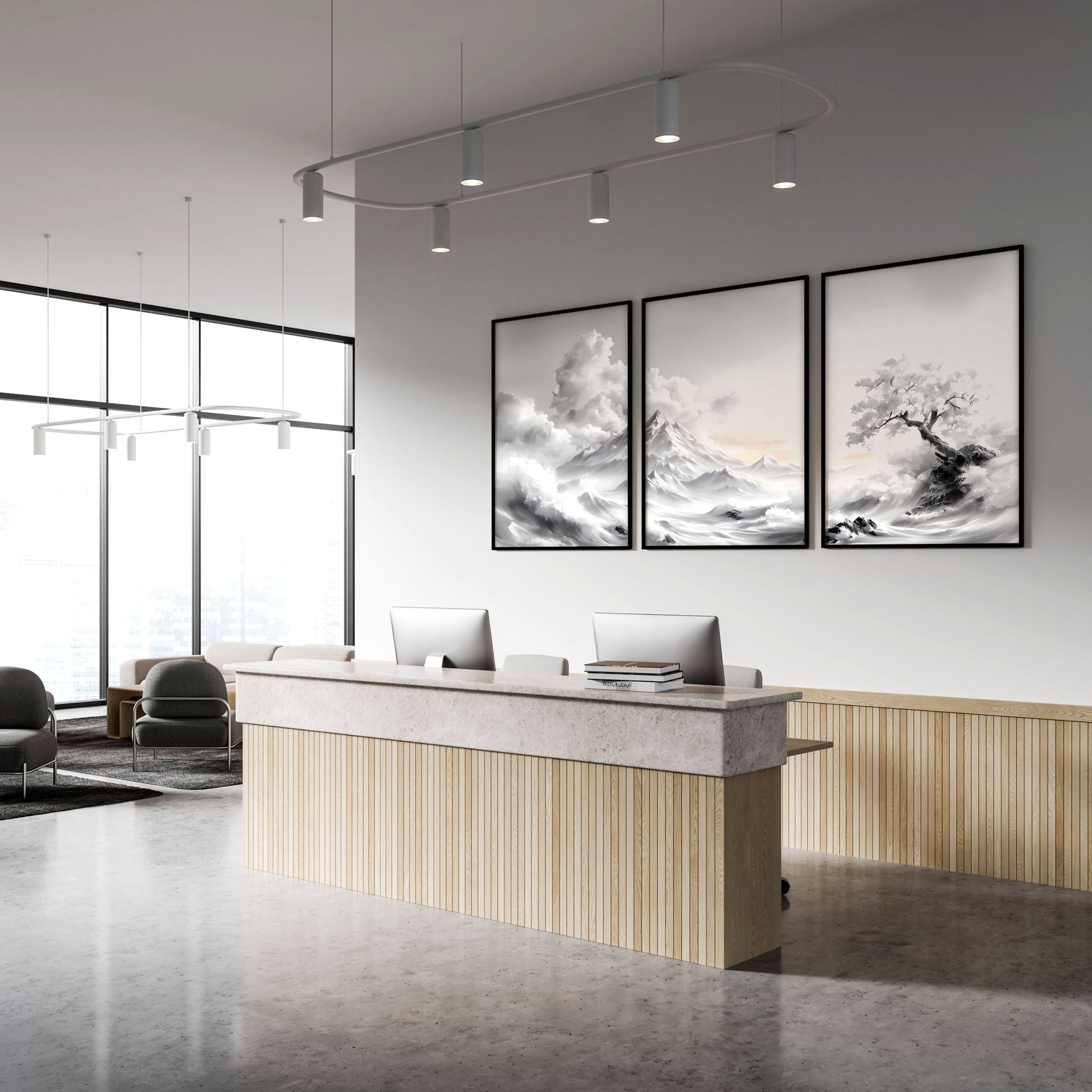 Framed Wall Art Sets of 3 | Set of 3 Asian Inspired Wall art Prints