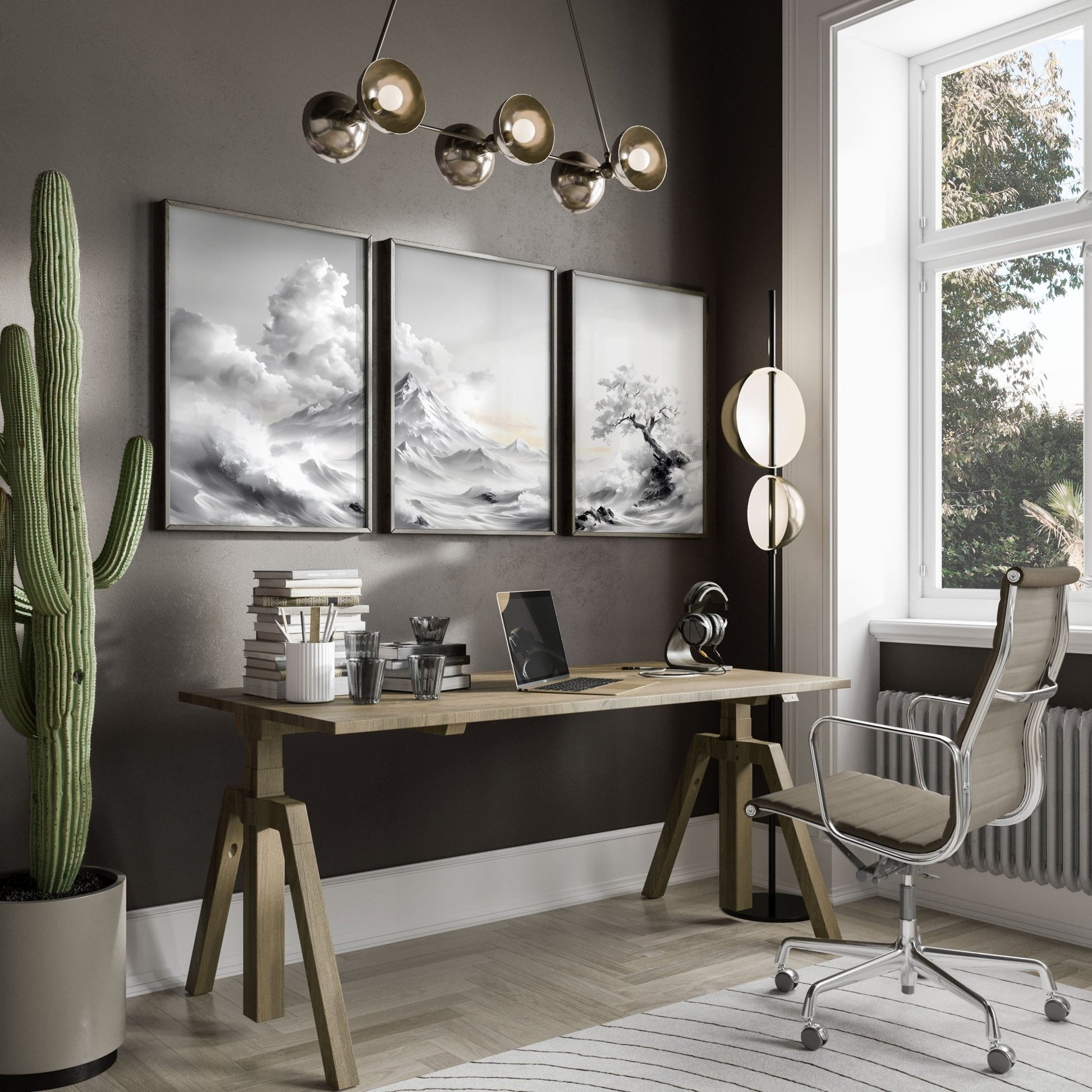 Framed Wall Art Sets of 3 | Set of 3 Asian Inspired Wall art Prints