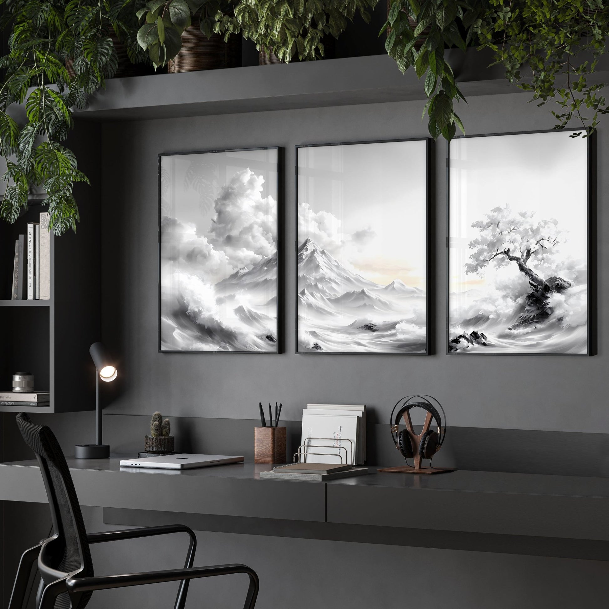 Framed Wall Art Sets of 3 | Set of 3 Asian Inspired Wall art Prints