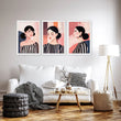 Frames Living Room | Set of 3 Boho Women Wall art Prints