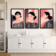 Frames Living Room | Set of 3 Boho Women Wall art Prints