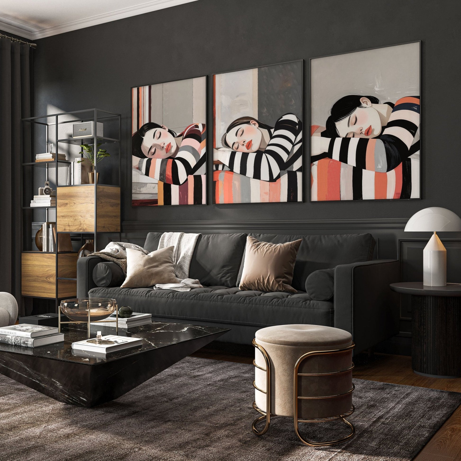 Frames Poster | Set of 3 Boho Women Wall art Prints