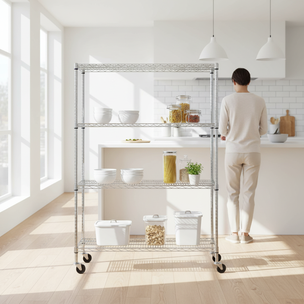 Frankfurt 4 Tier Metal Shelf Unit