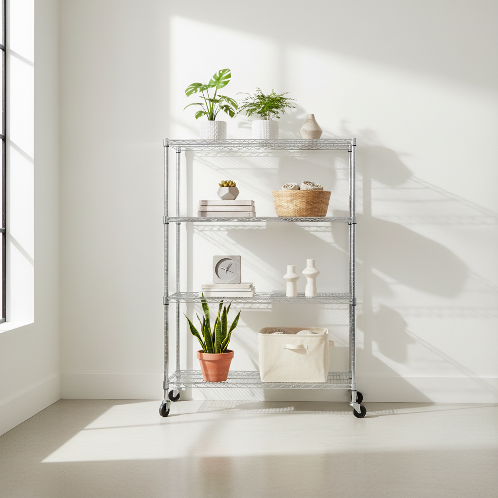Frankfurt 4 Tier Metal Shelf Unit