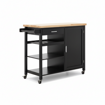 Frankfurt Black Kitchen Trolley
