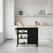 Frankfurt Black Kitchen Trolley