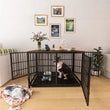 Furniture Style Dog Cage XXL Wooden Pet Kennel End Side Table with Tray and 3 Doors for Medium to Large Dogs