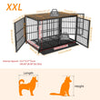 Furniture Style Dog Cage XXL Wooden Pet Kennel End Side Table with Tray and 3 Doors for Medium to Large Dogs