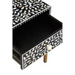 Fusion 1 Drawer Side Table with Bone Inlay