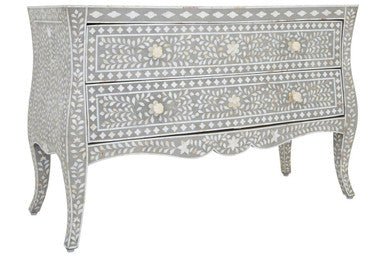 Fusion 2 Drawer Chest with Mother of Pearl Inlay