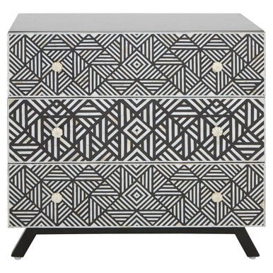 Fusion Bone Monochrome Chest of drawers