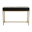 Fusion Console Table With Gold Finish Legs