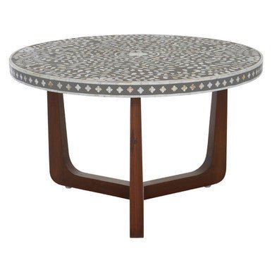 Fusion Mother of Pearl Design Round Coffee Table