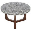 Fusion Mother of Pearl Design Round Coffee Table