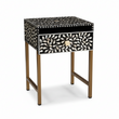 Fusion 1 Drawer Side Table with Bone Inlay