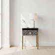 Fusion 1 Drawer Side Table with Bone Inlay