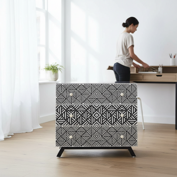 Fusion Bone Monochrome Chest of drawers