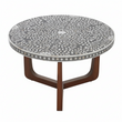 Fusion Mother of Pearl Design Round Coffee Table