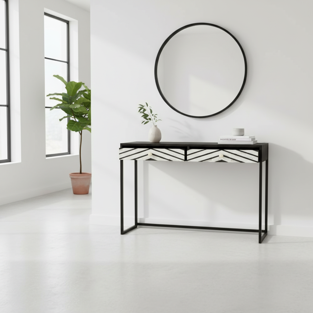 Fusion Two Drawer Console Table