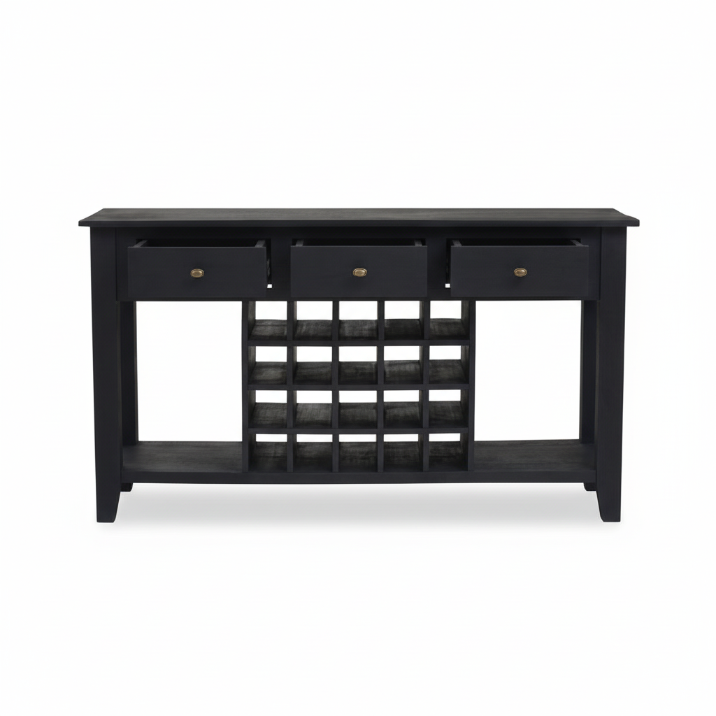 Fusion Wine Bottle Storage Console Table