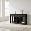 Fusion Wine Bottle Storage Console Table