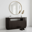 Gabelle Oval Ebony Bamboo Console Table