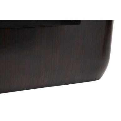 Gabelle Oval Ebony Bamboo Console Table