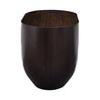 Gabelle Oval Ebony Bamboo Side Table