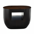 Gabelle Oval Ebony Bamboo Side Table